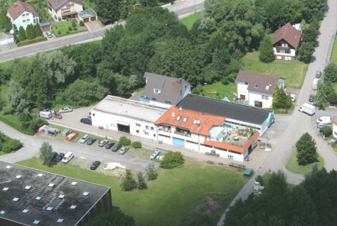 Firmensitz der DP Werkzeugmaschinen GmbH in Rudersberg-Steinenberg — Luftaufnahme